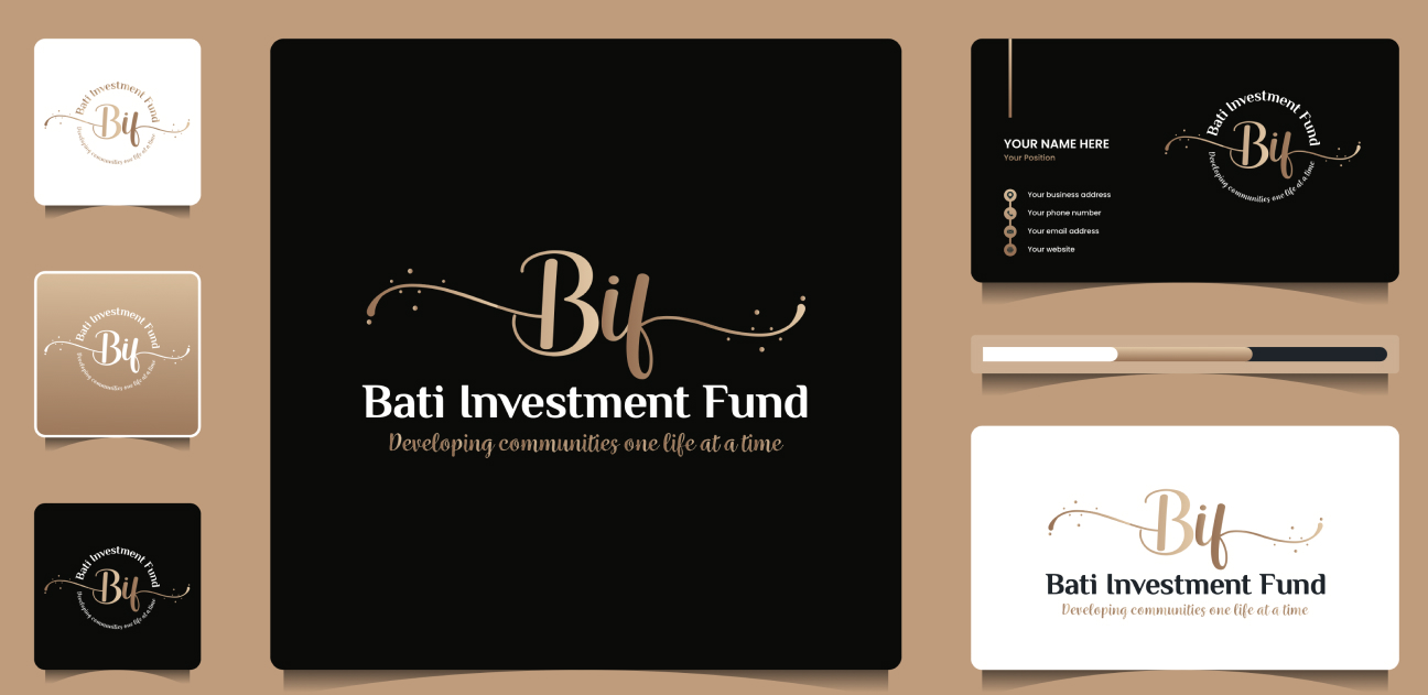 Brand identity mockups designed by Welldux.